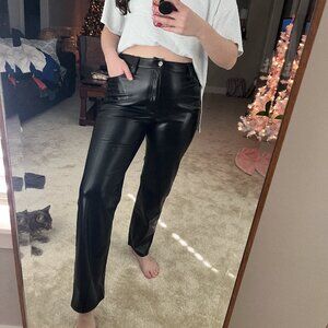 Versona Pleather Straight Leg Pants